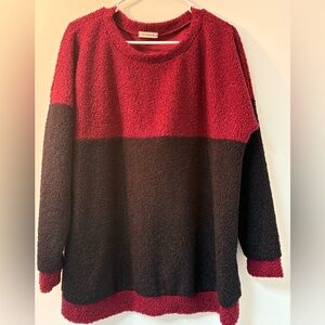 Women's Red and Black Sweater